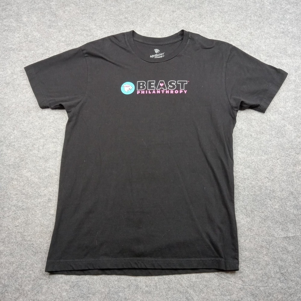 Mr Beast Shirt Mens Medium Philanthropy Feastables Graphic Tee Pixel Stream Game